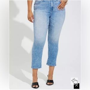 Torrid Cropped Sky High Boot Super Soft High Rise Jeans